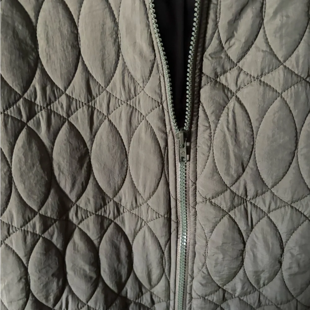 Shein Olive Quilted Bomber Jacket with Hood size 3x